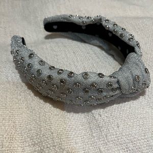 Lele Sadoughi silver crystal jeweled headband